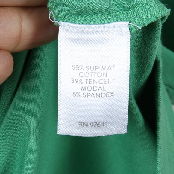 J. Jill Luxe Supima Cotton Pleat-Back Tee Large - Picture 5 of 7